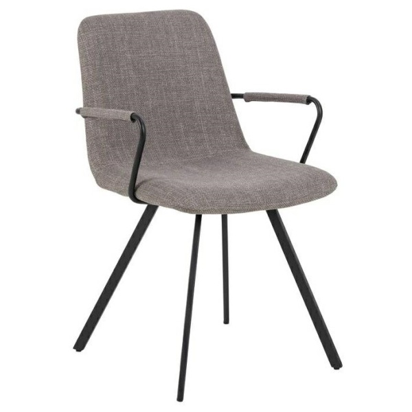 Krzesło z podłokietnikami Selina szary ciemny - ACTONA